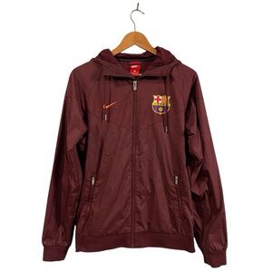 Nike FC Barcelona 2017 Windrunner Maroon Soccer Jacket Small
